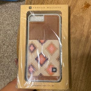 Thread wallet for iPhone 6+/6s+/7+/8+